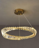 Andre Decorative Round Gold Crystal Pendant Light | Modern Design