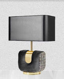 Quintina Gold Flannel Leather Table Lamp | Luxury Series
