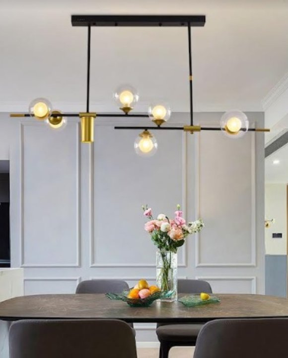 Gold and glass pendant light deals