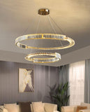 Lowell 2 - Rings Gold Crystal Pendant Light | Luxury Series