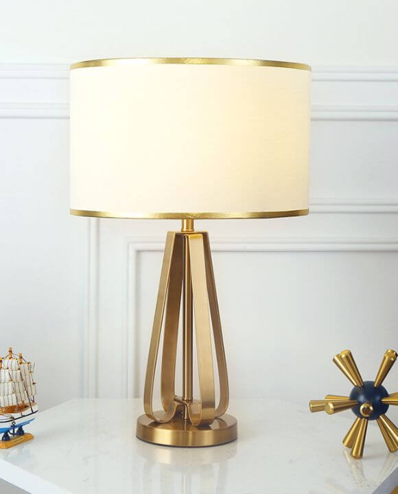 Valerie Gold Minimalist Table Lamp | Simple Series