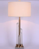 Diana Table Lamp in White Shade Crystal