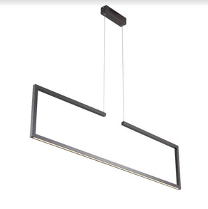 Missori Rectangular Black Urban LED Pendant Light | Kitchen Island