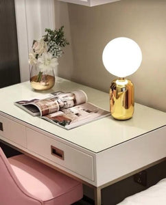 Alika Gold and White Table Lamp | Urban Series