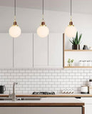 Elegant White and Gold Pendant Light | Designer Series