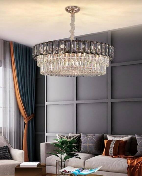 Cosmic Champagne Gold Chandelier | Crystal Series (D800mm)
